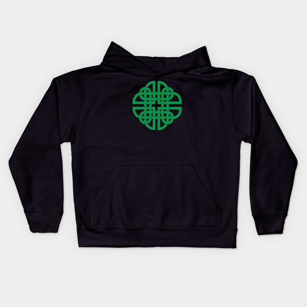 Celtic Knot Shield - St. Patrick's Day Kids Hoodie by skauff